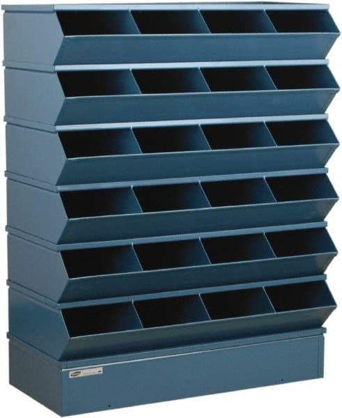 Stackbin - 6 Bin, Shelving Unit with Openings & Base - 37" Wide x 51" High - Americas Industrial Supply