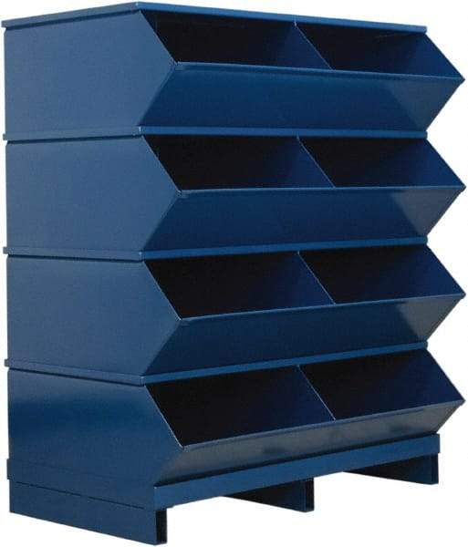 Stackbin - 4 Bin, Shelving Unit with Openings & Base - 37" Wide x 46" High - Americas Industrial Supply