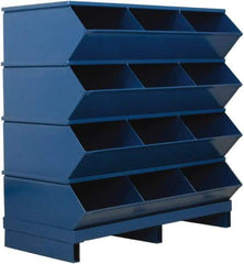 Stackbin - 4 Bin, Shelving Unit with Openings & Base - 37" Wide x 38" High - Americas Industrial Supply