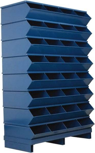 Stackbin - 8 Bin, Shelving Unit with Openings & Base - 37" Wide x 57-3/4" High - Americas Industrial Supply