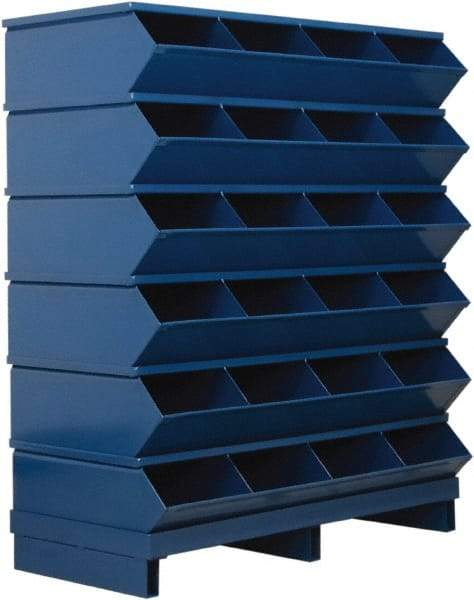 Stackbin - 6 Bin, Shelving Unit with Openings & Base - 37" Wide x 44" High - Americas Industrial Supply