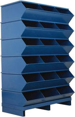 Stackbin - 6 Bin, Shelving Unit with Openings & Base - 37" Wide x 55-3/4" High - Americas Industrial Supply