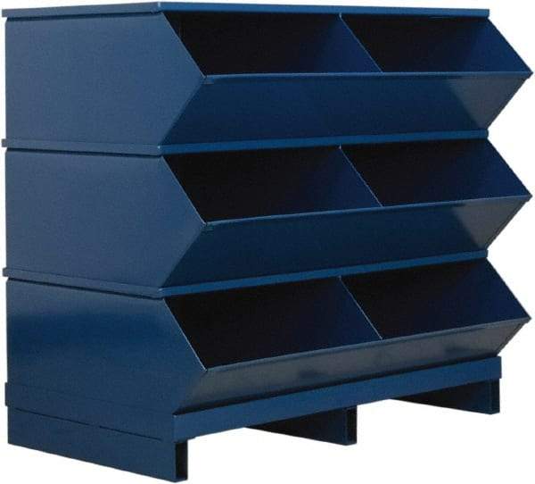 Stackbin - 3 Bin, Shelving Unit with Openings & Base - 37" Wide x 35-1/8" High - Americas Industrial Supply