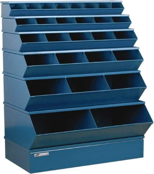 Stackbin - 6 Bin, Shelving Unit with Openings & Base - 37" Wide x 53" High - Americas Industrial Supply