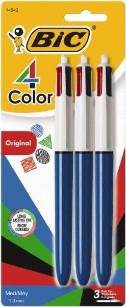 Bic - Conical Ball Point Pen - Assorted Colors - Americas Industrial Supply