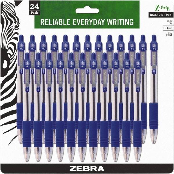 Zebra - Conical Ball Point Pen - Blue - Americas Industrial Supply