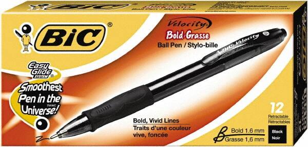 Bic - Conical Ball Point Pen - Black - Americas Industrial Supply