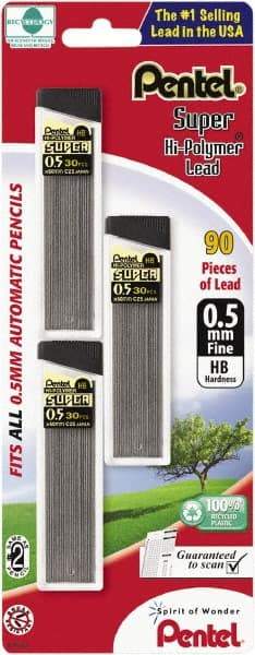 Pentel - 0.5mm Lead Lead Refills - Black - Americas Industrial Supply