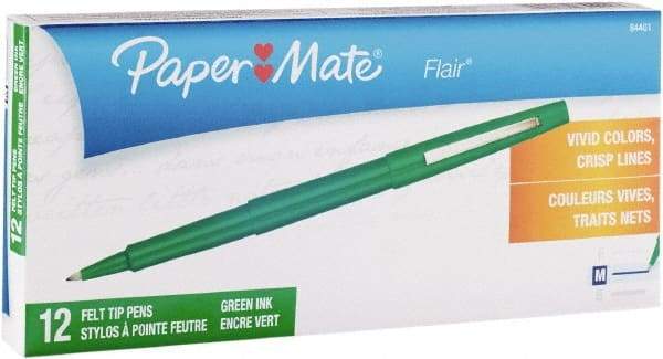 Paper Mate - Needle Porous Point Pen - Green - Americas Industrial Supply