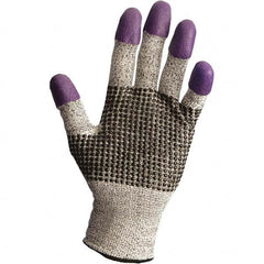 KleenGuard - Size S (7), ANSI Cut Lvl 3, Nitrile Coated HMPE Cut Resistant Gloves - 8.6" Long, Palm & Fingertips Coated, Knit Wrist, Gray/Black/Purple, Ambidextrous - Americas Industrial Supply