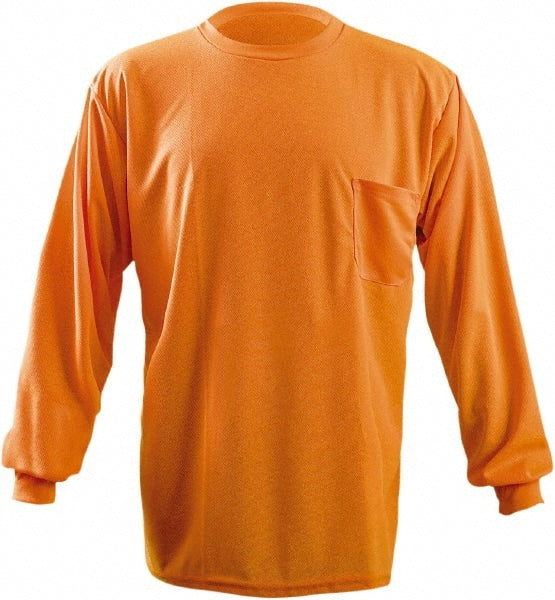 OccuNomix - Size 5XL Hi-Viz Yellow High Visibility Long Sleeve T-Shirt - Americas Industrial Supply