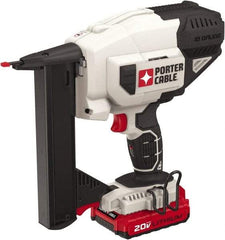 Porter-Cable - 1/4" Crown, 18 Gauge, 100 Staple Capacity Power Stapler - Includes Charger & 20V Max Battery - Americas Industrial Supply