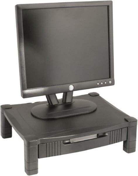 Kantek - Silver Monitor Stand - Use with Laptop, Monitor - Americas Industrial Supply