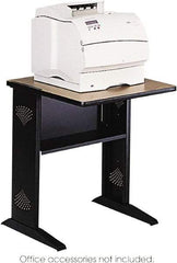 Safco - Medium Oak & Black Printer/Copier Stand - Use with Fax Machines, Printer - Americas Industrial Supply