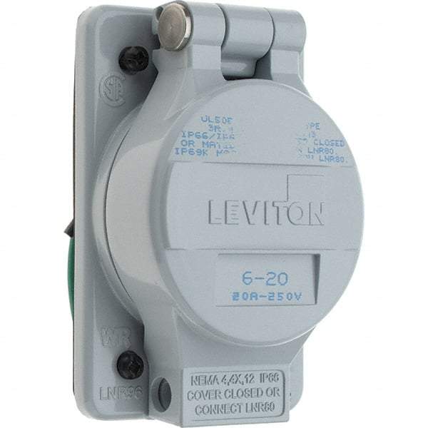 Leviton - Straight Blade Receptacles   Receptacle Type: Single Receptacle    Grade: Industrial - Americas Industrial Supply