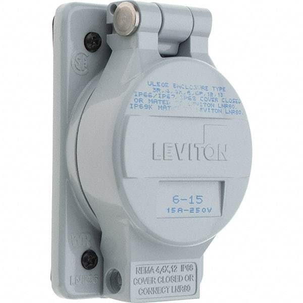 Leviton - Straight Blade Receptacles   Receptacle Type: Single Receptacle    Grade: Industrial - Americas Industrial Supply