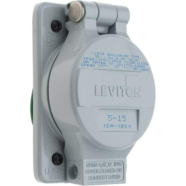 Leviton - Straight Blade Receptacles   Receptacle Type: Single Receptacle    Grade: Industrial - Americas Industrial Supply