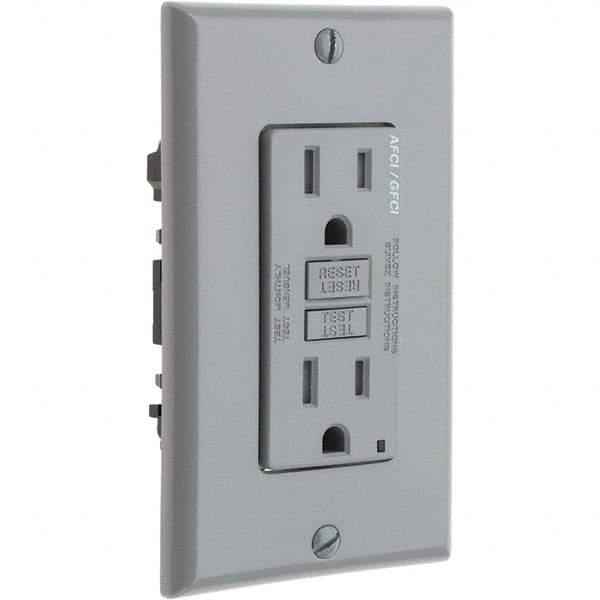 Leviton - GFCI Receptacles Grade: Commercial Color: Gray - Americas Industrial Supply