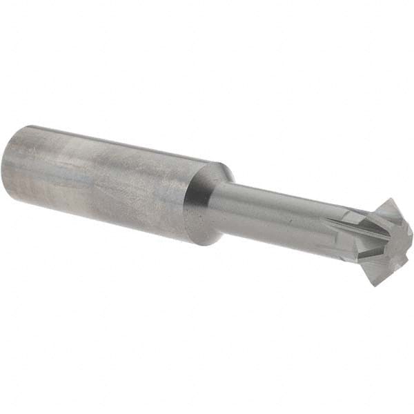 Accupro - 5/8° 5/8" Cut Diam, 0.25" Cut Width, 5/8" Shank, Solid Carbide Double-Angle Cutter - Americas Industrial Supply