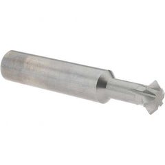 Accupro - 5/8° 5/8" Cut Diam, 0.25" Cut Width, 5/8" Shank, Solid Carbide Double-Angle Cutter - Americas Industrial Supply