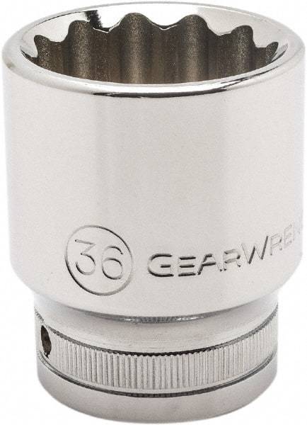 GearWrench - 3/4" Drive, Standard Hand Socket - 12 Points, 2.48" OAL, Alloy Steel, Chrome Finish - Americas Industrial Supply