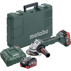 Metabo - 4-1/2" Wheel Diam, 9,000 RPM, Cordless Angle & Disc Grinder - 5/8-11 Spindle - Americas Industrial Supply