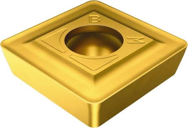Sandvik Coromant - SPMT0808 BM Grade 2025 Carbide Turning Insert - TiCN/AI2O3/TiN Finish, 90° Square, 8.9mm Inscr Circle, 3mm Thick, 1/32" Corner Radius - Americas Industrial Supply