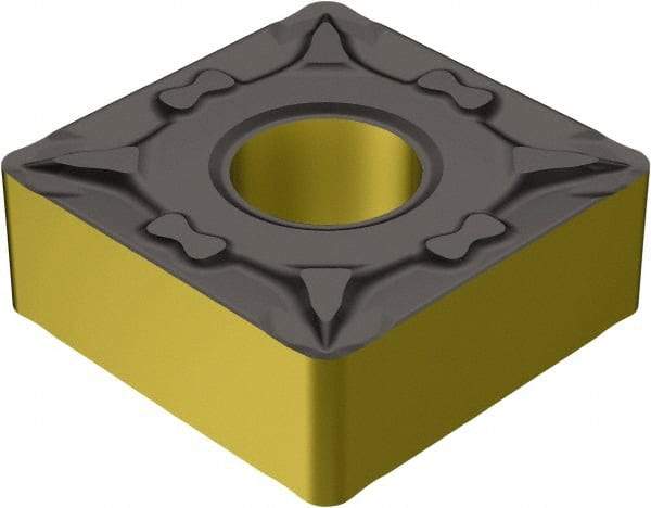 Sandvik Coromant - SNMG431 MF Grade 2220 Carbide Turning Insert - TiCN/AI2O3/TiN Finish, 90° Square, 1/2" Inscr Circle, 3/16" Thick, 1/64" Corner Radius - Americas Industrial Supply