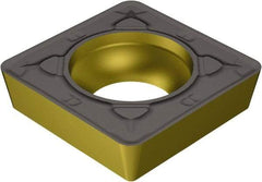 Sandvik Coromant - SCMT32.52 MR Grade 2220 Carbide Turning Insert - TiCN/AI2O3/TiN Finish, 90° Square, 3/8" Inscr Circle, 5/32" Thick, 1/32" Corner Radius - Americas Industrial Supply