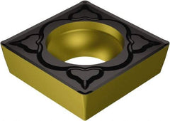 Sandvik Coromant - SCMT32.51 MM Grade 2220 Carbide Turning Insert - TiCN/AI2O3/TiN Finish, 90° Square, 3/8" Inscr Circle, 5/32" Thick, 1/64" Corner Radius - Americas Industrial Supply