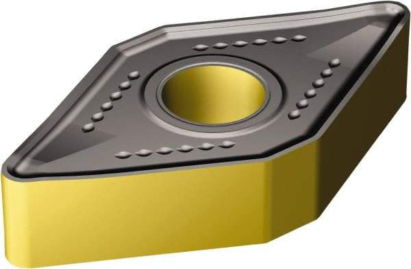 Sandvik Coromant - DNMM443 MR Grade 2220 Carbide Turning Insert - TiCN/AI2O3/TiN Finish, 55° Diamond, 1/2" Inscr Circle, 1/4" Thick, 3/64" Corner Radius - Americas Industrial Supply