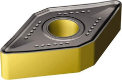 Sandvik Coromant - DNMM442 MR Grade 2220 Carbide Turning Insert - TiCN/AI2O3/TiN Finish, 55° Diamond, 1/2" Inscr Circle, 1/4" Thick, 1/32" Corner Radius - Americas Industrial Supply