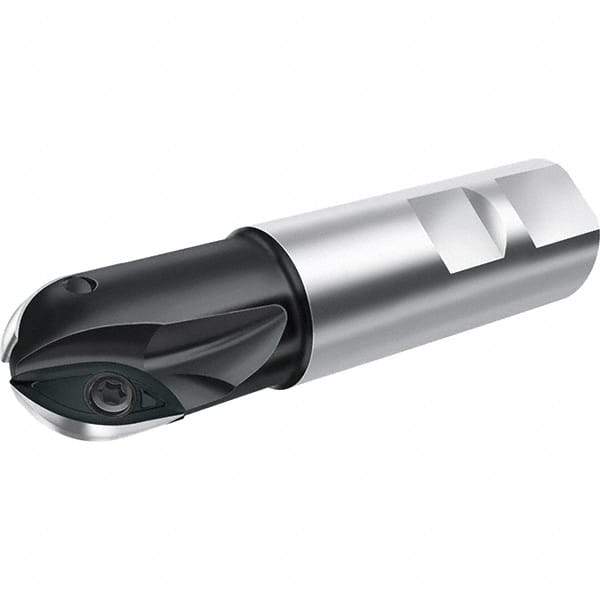 Walter - 16mm Cut Diam, 11mm Max Depth of Cut, 16mm Shank Diam, 74mm OAL, Indexable Ball Nose End Mill - 20,000 Max RPM - Americas Industrial Supply