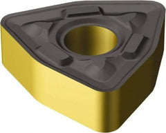 Sandvik Coromant - WNMG432 MR Grade 2220 Carbide Turning Insert - TiCN/AI2O3/TiN Finish, 80° Trigon, 1/2" Inscr Circle, 3/16" Thick, 1/32" Corner Radius - Americas Industrial Supply