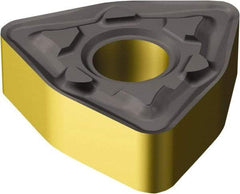 Sandvik Coromant - WNMG332 MM Grade 2220 Carbide Turning Insert - TiCN/AI2O3/TiN Finish, 80° Trigon, 3/8" Inscr Circle, 3/16" Thick, 1/32" Corner Radius - Americas Industrial Supply