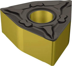 Sandvik Coromant - WNMG332 MF Grade 2220 Carbide Turning Insert - TiCN/AI2O3/TiN Finish, 80° Trigon, 3/8" Inscr Circle, 3/16" Thick, 1/32" Corner Radius - Americas Industrial Supply