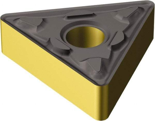 Sandvik Coromant - TNMG433 MM Grade 2220 Carbide Turning Insert - TiCN/AI2O3/TiN Finish, 60° Triangle, 1/2" Inscr Circle, 3/16" Thick, 3/64" Corner Radius - Americas Industrial Supply