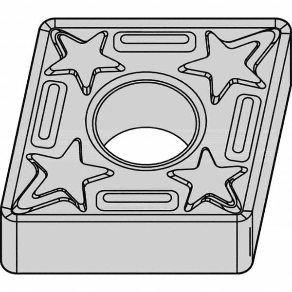 Kennametal - CNMG4305 LF Grade KCP25B Carbide Turning Insert - TiOCN Finish, 80° Diamond/Rhombic, 1/2" Inscr Circle, 3/16" Thick, 0.047" Corner Radius - Americas Industrial Supply