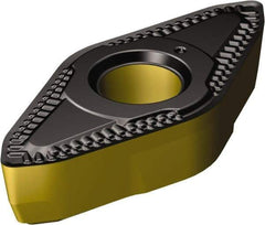 Sandvik Coromant - CP-BB11 M5 Grade 4325 Carbide Turning Insert - TiCN/AI2O3/TiN Finish, 40° Included Angle, 11mm Inscr Circle, 5mm Thick, 1/32" Corner Radius - Americas Industrial Supply