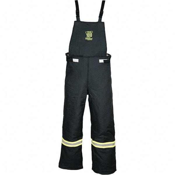Oberon - Size L, Black, Zippered with Flap, Arc Flash Bib Overall - 42" Chest, Aramid - Americas Industrial Supply