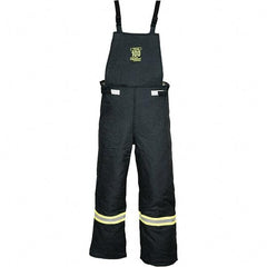 Oberon - Size L, Black, Zippered with Flap, Arc Flash Bib Overall - 42" Chest, Aramid - Americas Industrial Supply