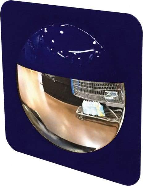 Se-Kure Domes&Mirrors - Indoor Square Convex Safety, Traffic & Inspection Mirrors - Acrylic Lens, 8" Diam, 8' Max Covered Distance - Americas Industrial Supply