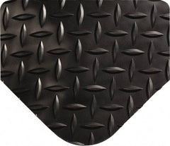 Wearwell - 20' Long x 3' Wide, Dry Environment, Anti-Fatigue Matting - Black, Vinyl with Urethane Sponge Base, Beveled on All 4 Sides - Americas Industrial Supply