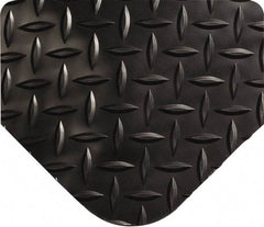 Wearwell - 8' Long x 3' Wide, Dry Environment, Anti-Fatigue Matting - Black, Vinyl with Vinyl Sponge Base, Beveled on All 4 Sides - Americas Industrial Supply