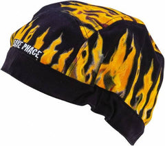 Save Phace - Size Universal, Flame Resistant Elastic Skull Cap - Black Flames Pattern, Cotton - Americas Industrial Supply