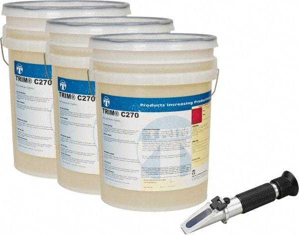 Master Fluid Solutions - Trim C270, 5 Gal Pail Cutting & Grinding Fluid - Synthetic, For Drilling, Reaming, Tapping - Americas Industrial Supply