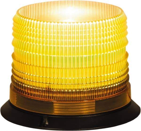 Buyers Products - 8 Joules, 80 FPM, 1" Pipe & 3-Bolt Mount Emergency Strobe Light Assembly - Powered by 12 to 24 Volts, Amber - Americas Industrial Supply