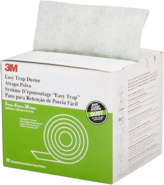 Ability One - 6" Long x 8" Wide Synthetic Duster Cut-to-Length Roll - Snap-On, White - Americas Industrial Supply