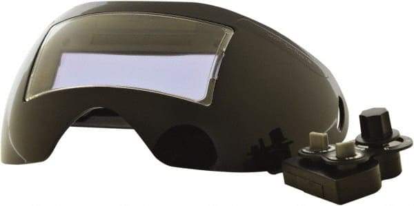 Save Phace - 3.74" Wide x 1.38" High, Lens Shade 4/9 to 13, Polycarbonate Auto-Darkening Filter - 1/4" Thick, Green, Front-Mounted - Americas Industrial Supply