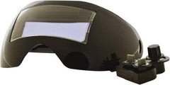Save Phace - 3.74" Wide x 1.38" High, Lens Shade 4/9 to 13, Polycarbonate Auto-Darkening Filter - 1/4" Thick, Green, Front-Mounted - Americas Industrial Supply